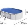 gre atlantis ovale 610 x 375 x 132 cm piscine hors sol en acier - Machines territoires gre atlantis ovale 610 x 375 x 132 cm piscine hors sol en acier