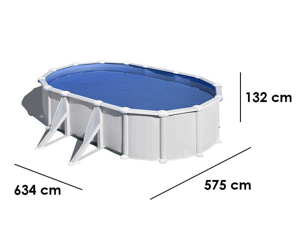 gre atlantis ovale 610 x 375 x 132 cm piscine hors sol en acier - Machines territoires gre atlantis ovale 610 x 375 x 132 cm piscine hors sol en acier
