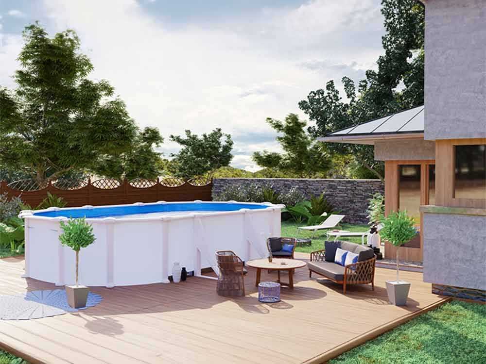 gre atlantis ovale 610 x 375 x 132 cm piscine hors sol en acier