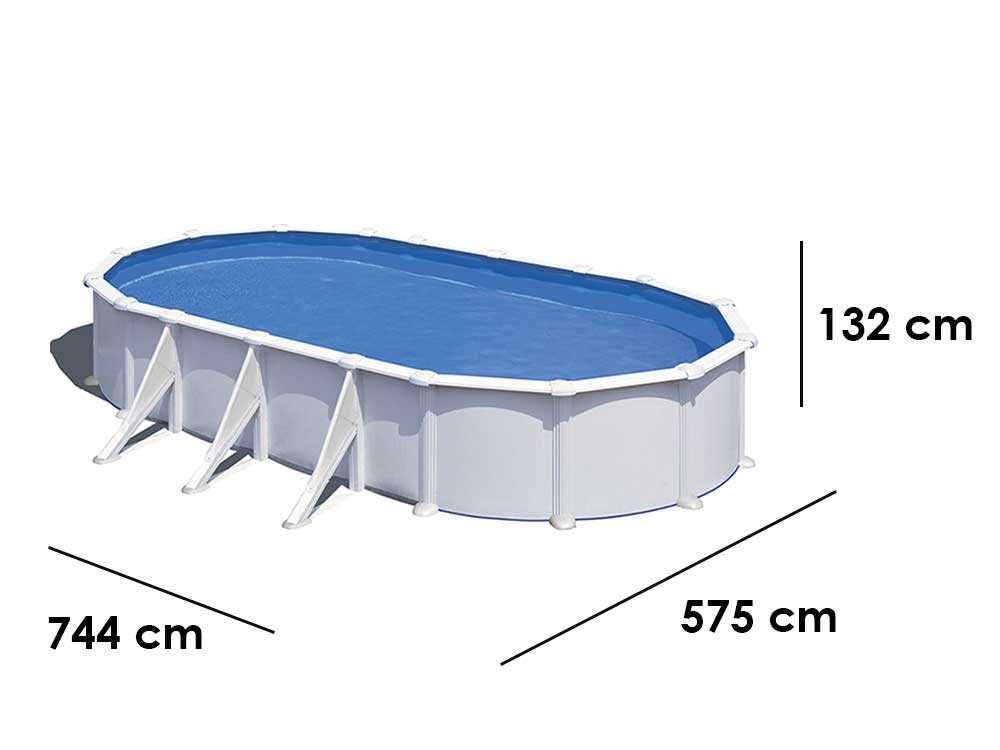 gre atlantis ovale 730 x 375 x 132 cm piscine hors sol en acier - Machines territoires gre atlantis ovale 730 x 375 x 132 cm piscine hors sol en acier