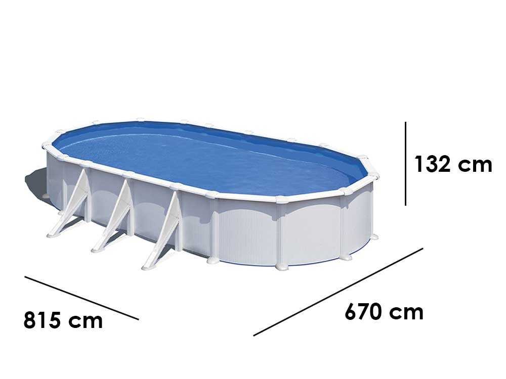 gre atlantis ovale 800x470x132cm piscine hors sol en acier - Machines territoires gre atlantis ovale 800x470x132cm piscine hors sol en acier