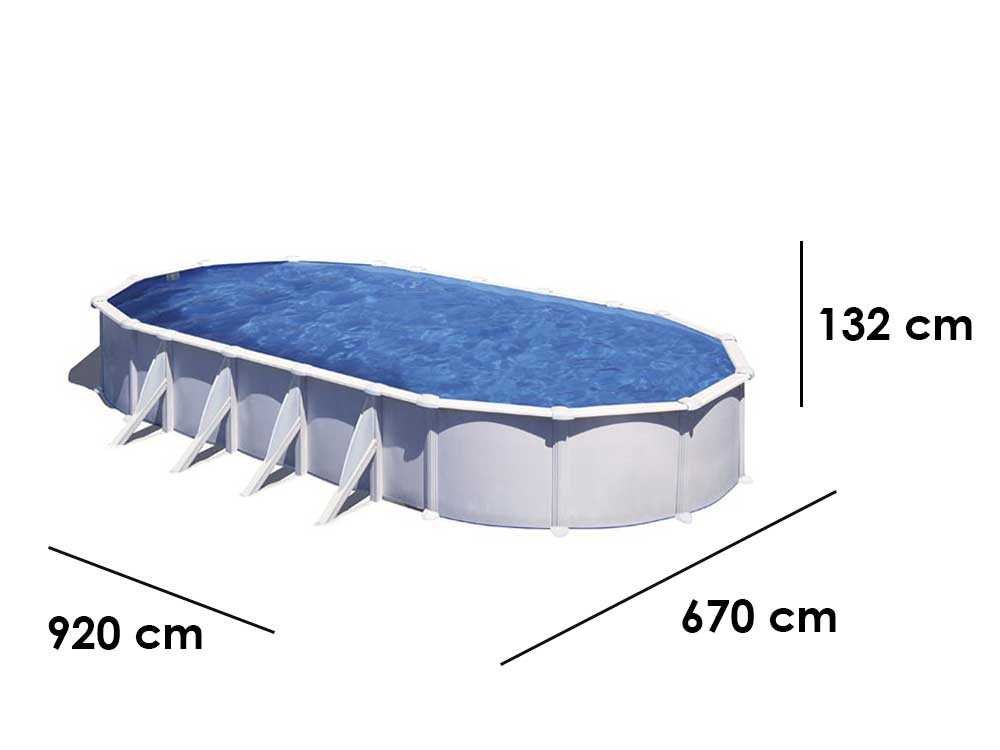 gre atlantis ovale 915 x 470 x 132 cm piscine hors sol en acier