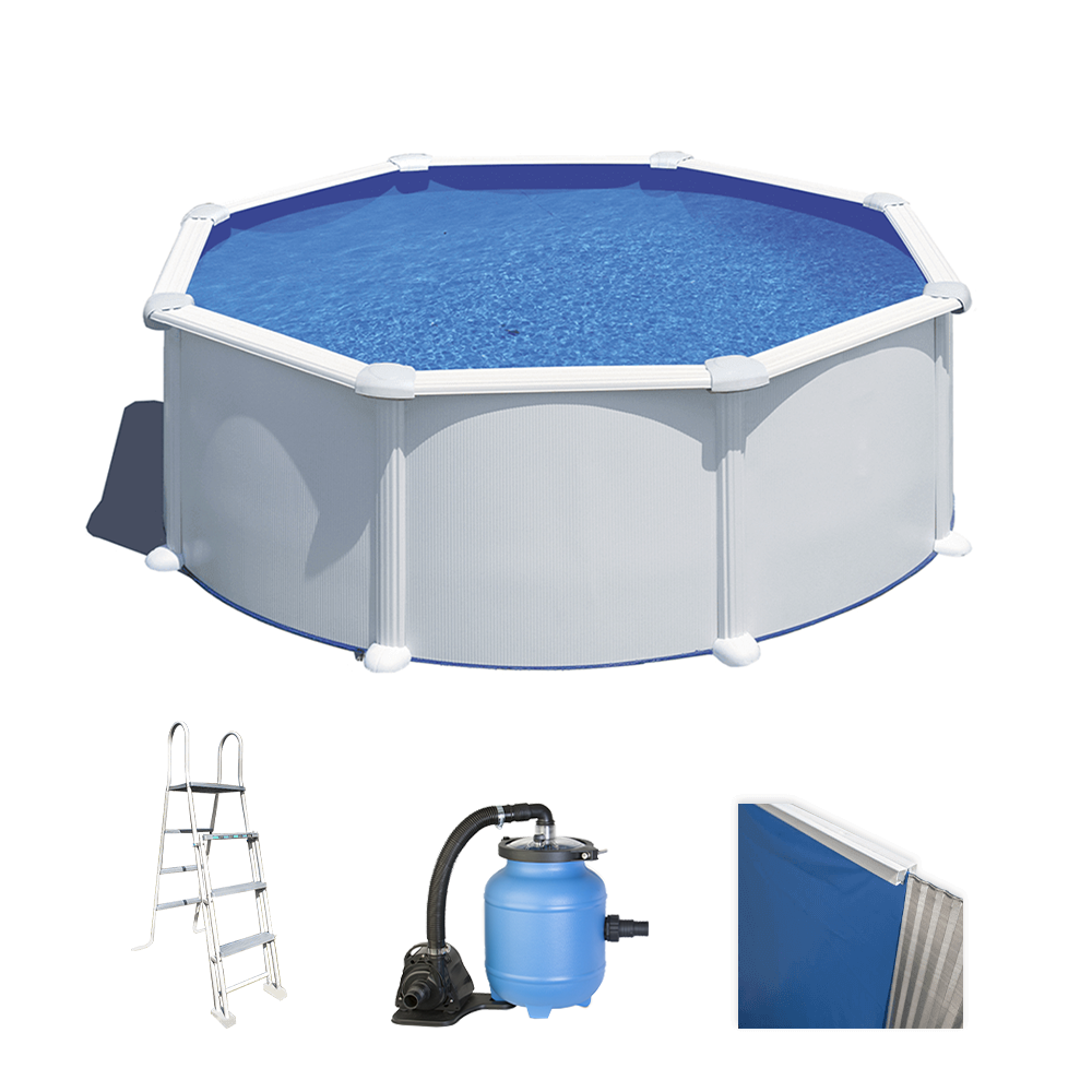 gre atlantis ronde Ø350 x 120cm piscine hors sol en acier filtre aqualoon gre atlantis ronde Ø350 x 120cm piscine hors sol en acier filtre aqualoon