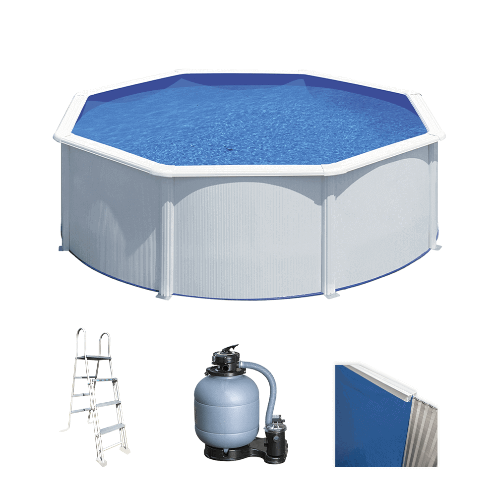 gre fidji ronde Ø300 x 120 cm piscine hors sol en acier gre fidji ronde Ø300 x 120 cm piscine hors sol en acier