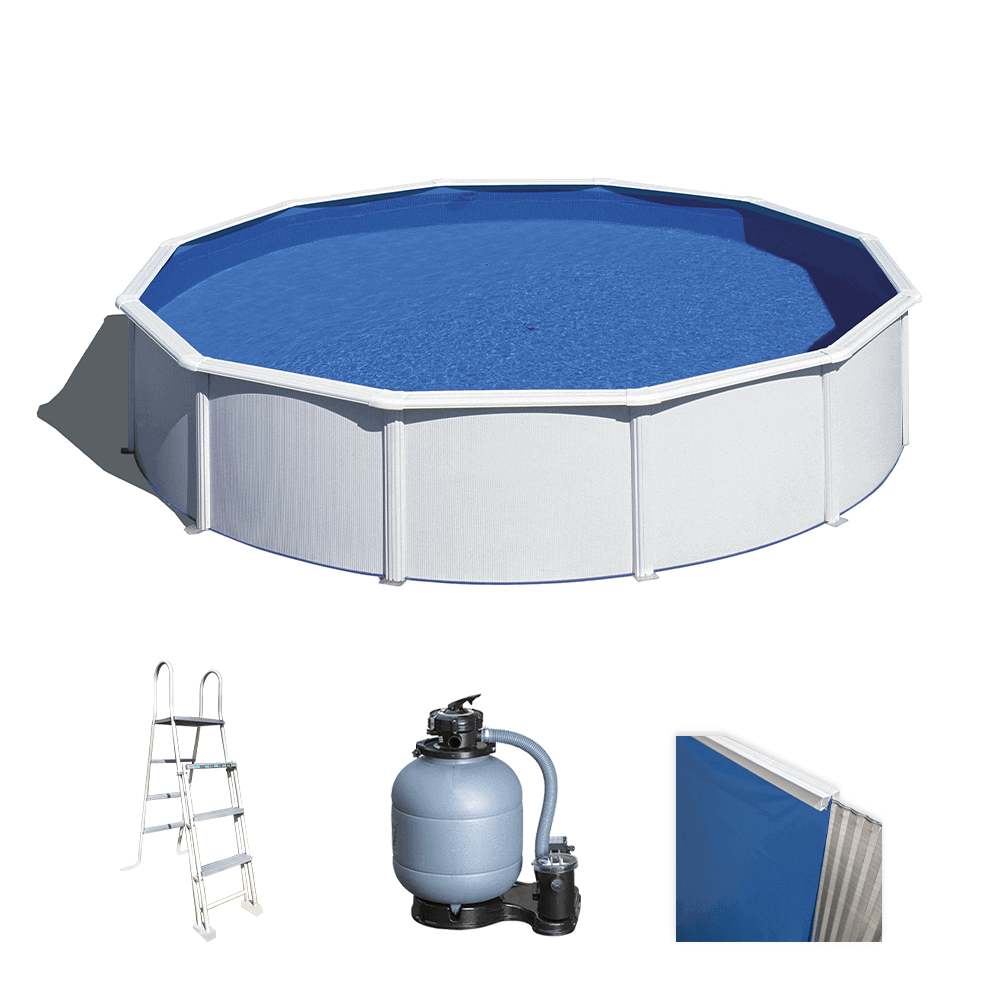gre fidji ronde Ø550 x 120 cm piscine hors sol en acier gre fidji ronde Ø550 x 120 cm piscine hors sol en acier