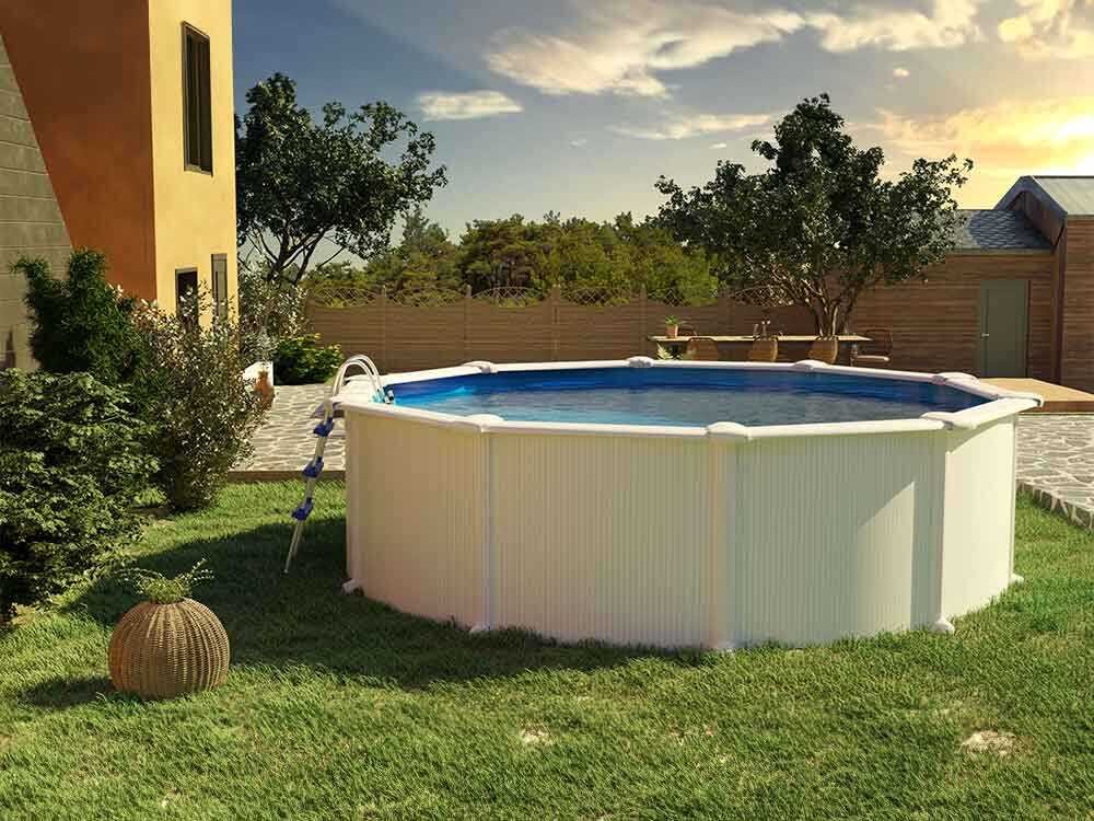 gre fidji ronde Ø550 x 120 cm piscine hors sol en acier gre fidji ronde Ø550 x 120 cm piscine hors sol en acier