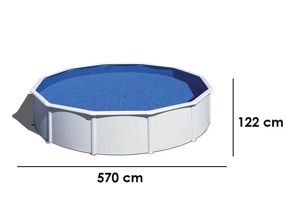 gre fidji ronde Ø550 x 120 cm piscine hors sol en acier gre fidji ronde Ø550 x 120 cm piscine hors sol en acier