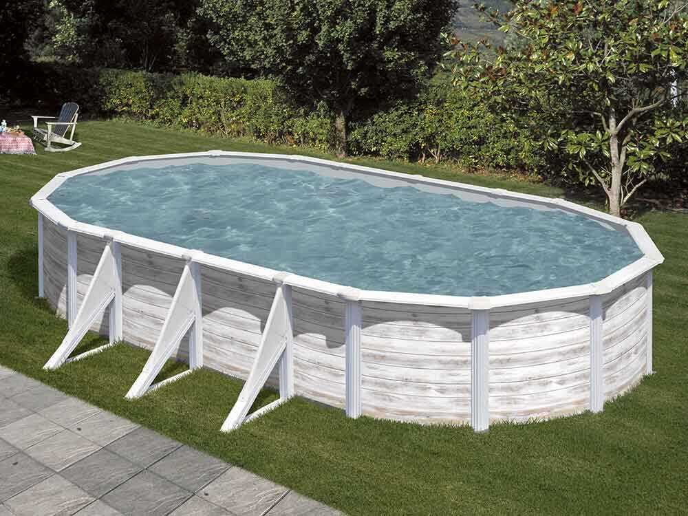 gre finlandia ovale 730x375x120cm piscine hors sol en acier