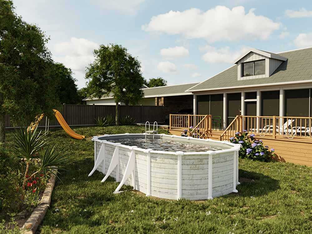 gre finlandia ovale 730x375x120cm piscine hors sol en acier