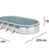 gre finlandia ovale 730x375x120cm piscine hors sol en acier