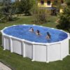 gre haiti ovale 610 x 375 x 132 cm piscine hors sol en acier traverses enterrées - Machines territoires gre haiti ovale 610 x 375 x 132 cm piscine hors sol en acier traverses enterrées