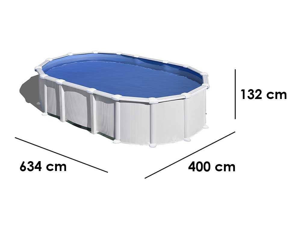 gre haiti ovale 610 x 375 x 132 cm piscine hors sol en acier traverses enterrées - Machines territoires gre haiti ovale 610 x 375 x 132 cm piscine hors sol en acier traverses enterrées