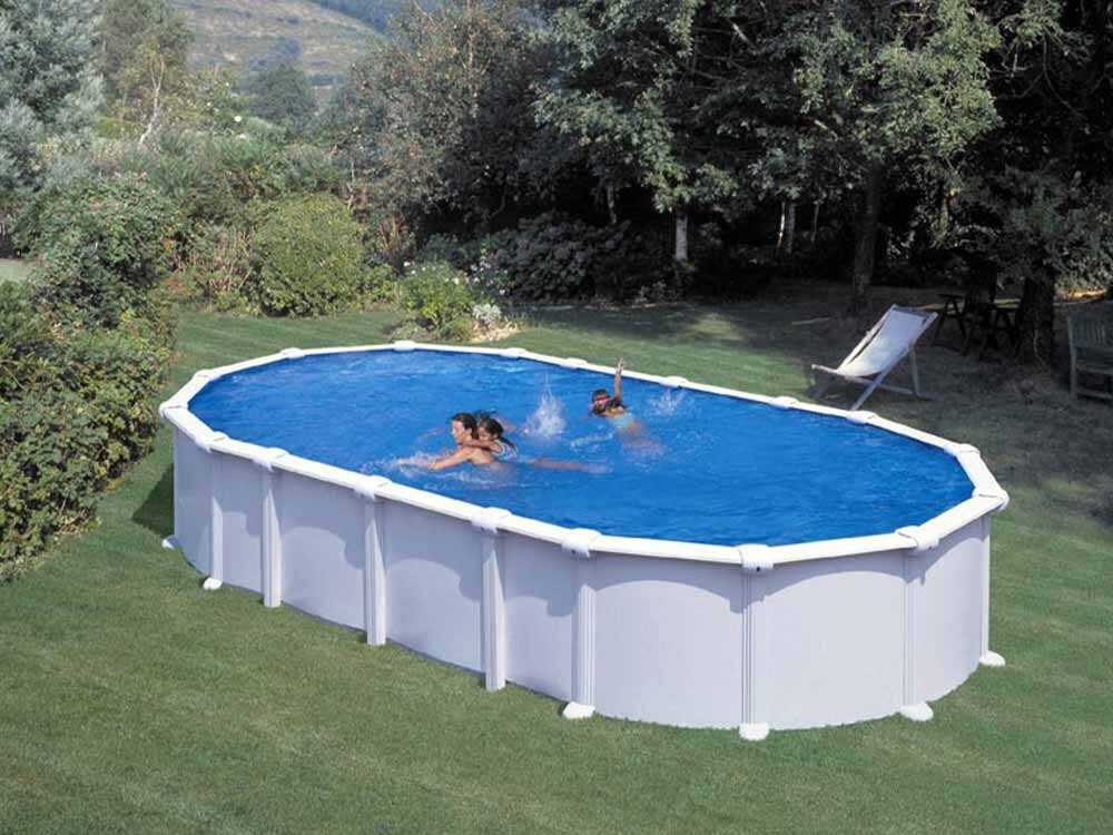 gre haiti ovale 730 x 375 x 132 cm piscine hors sol en acier traverses enterrées - Machines territoires gre haiti ovale 730 x 375 x 132 cm piscine hors sol en acier traverses enterrées