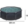 gre kea ronde Ø300 x 120 cm piscine hors sol en acier