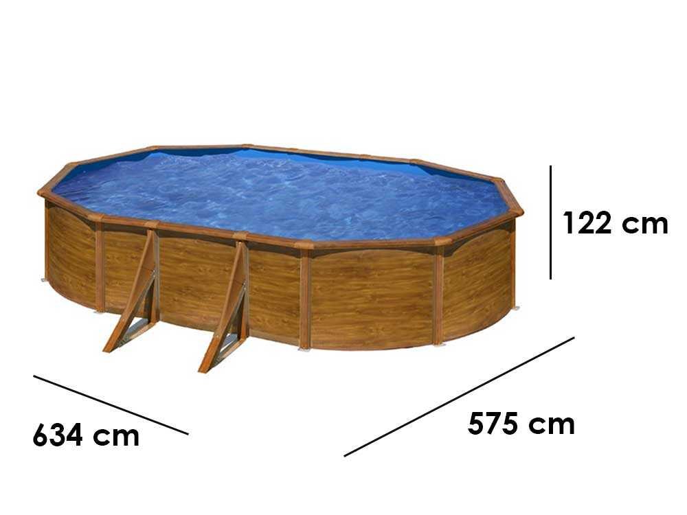 gre pacific ovale 610 x 375 x 120 cm piscine hors sol en acier - Machines territoires gre pacific ovale 610 x 375 x 120 cm piscine hors sol en acier