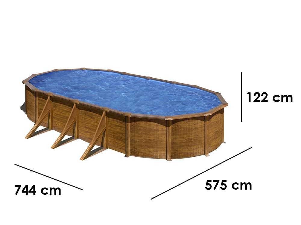 gre pacific ovale 730x375x120cm piscine hors sol en acier - Machines territoires gre pacific ovale 730x375x120cm piscine hors sol en acier