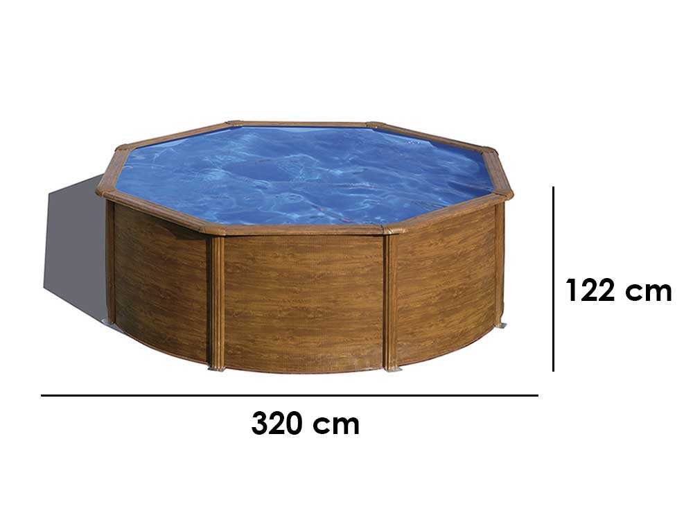 gre pacific ronde Ø300 x 120 cm piscine hors sol en acier - Machines territoires gre pacific ronde Ø300 x 120 cm piscine hors sol en acier