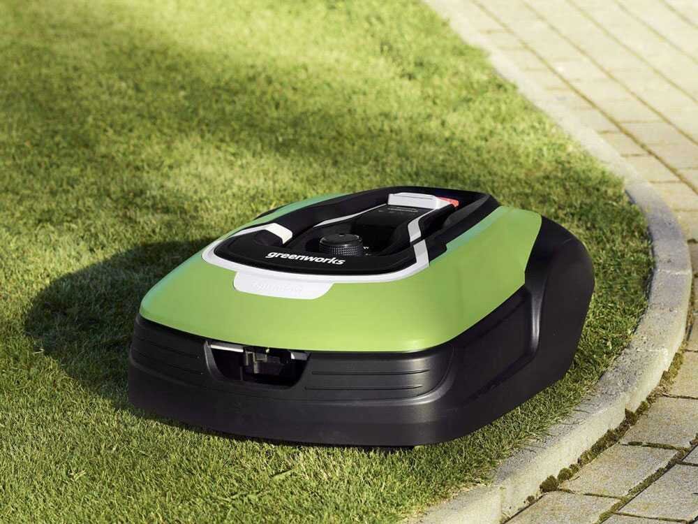 greenworks optimow 10 grl110 robot tondeuse avec câble périphérique greenworks optimow 10 grl110 robot tondeuse avec câble périphérique