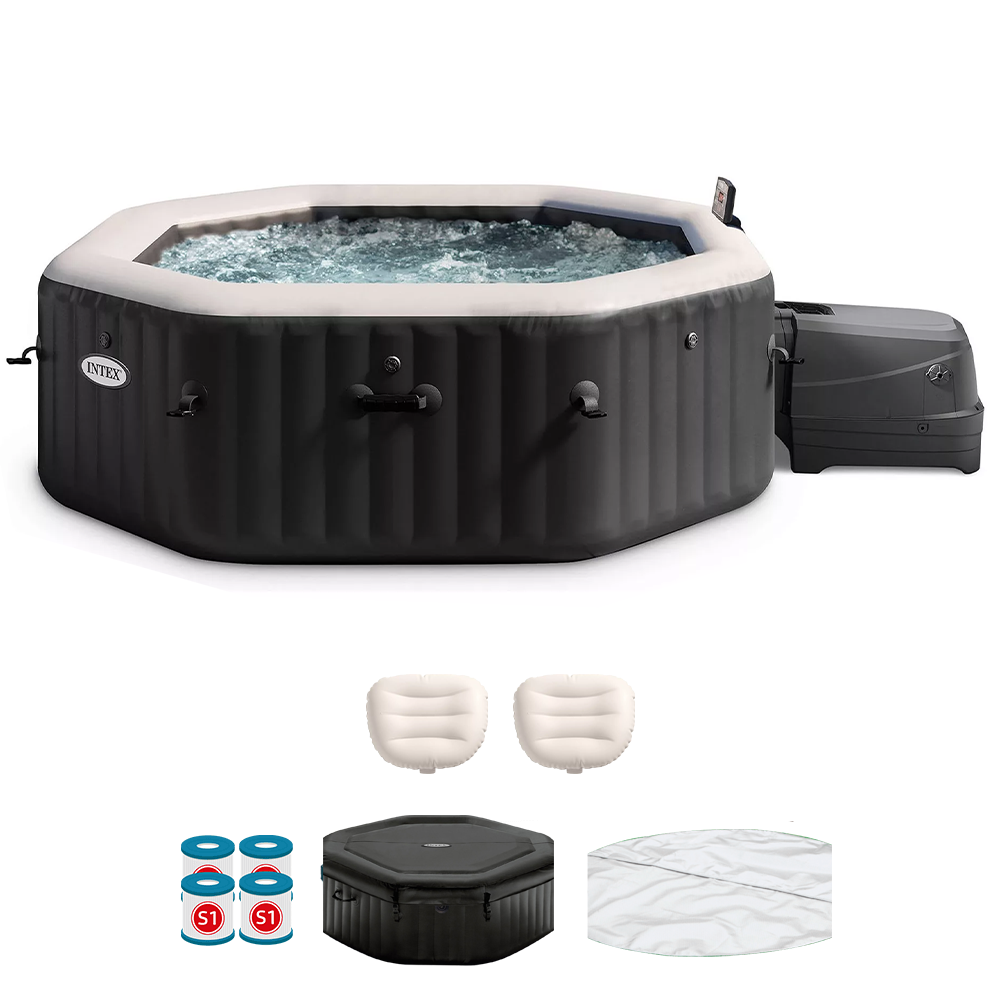 intex octogonale jet & bubble deluxe 28462ex Ø218x71 cm piscine hydromassage spa intex octogonale jet & bubble deluxe 28462ex Ø218x71 cm piscine hydromassage spa