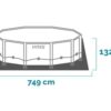 intex ultra xtr frame 26340np Ø732x132 cm piscine ronde