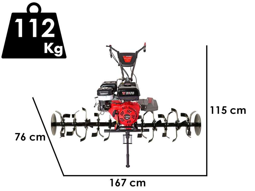 italian power rg 7.2 130q z motobineuse à essence 15 cv moteur rato r420 - Machines territoires italian power rg 7.2 130q z motobineuse à essence 15 cv moteur rato r420