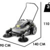 karcher km 70/25 c bp 2sb balayeuse à batterie avec bac de ramassage 36 v sans batterie ni chargeur