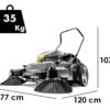 karcher km 70/30 c bp 2sb balayeuse à batterie avec bac de ramassage 36 v 6 ah