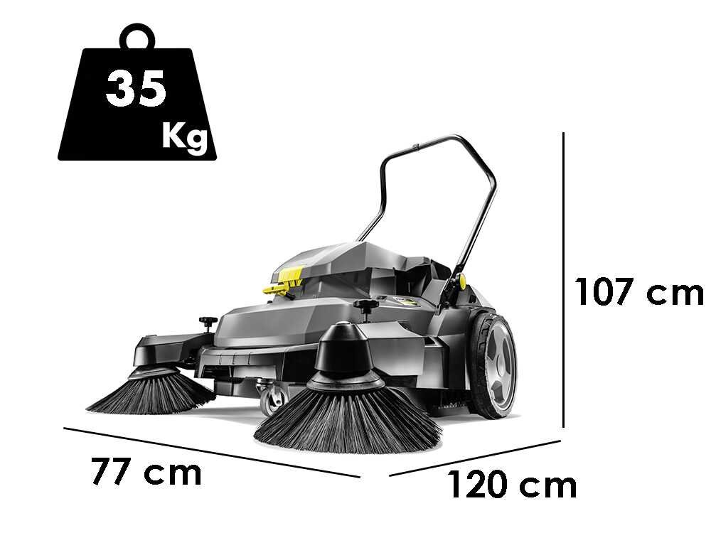 karcher km 70/30 c bp 2sb balayeuse à batterie avec bac de ramassage 36 v 6 ah