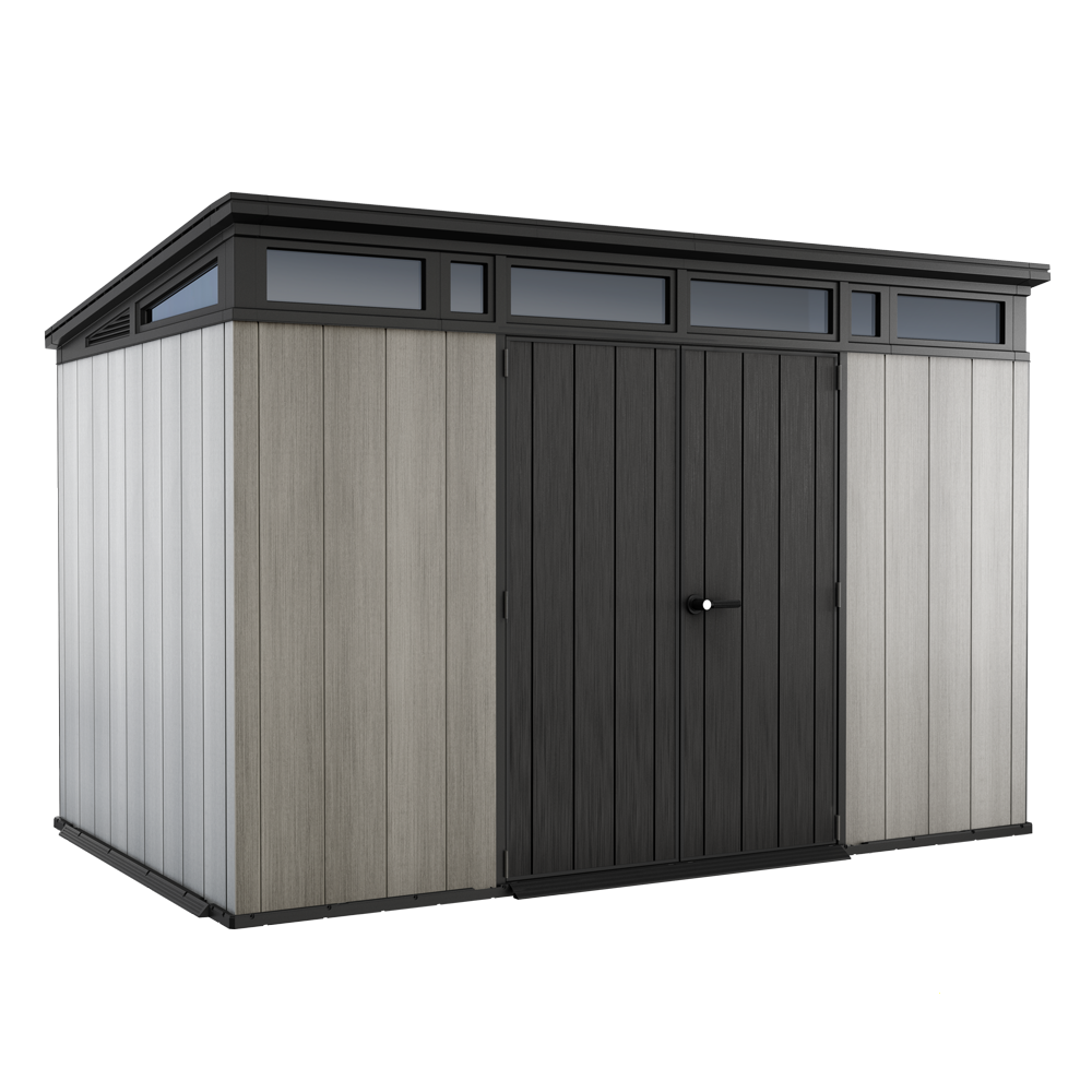 keter artisan gris abri de jardin avec porte à double pans 342x218x226 cm keter artisan gris abri de jardin avec porte à double pans 342x218x226 cm
