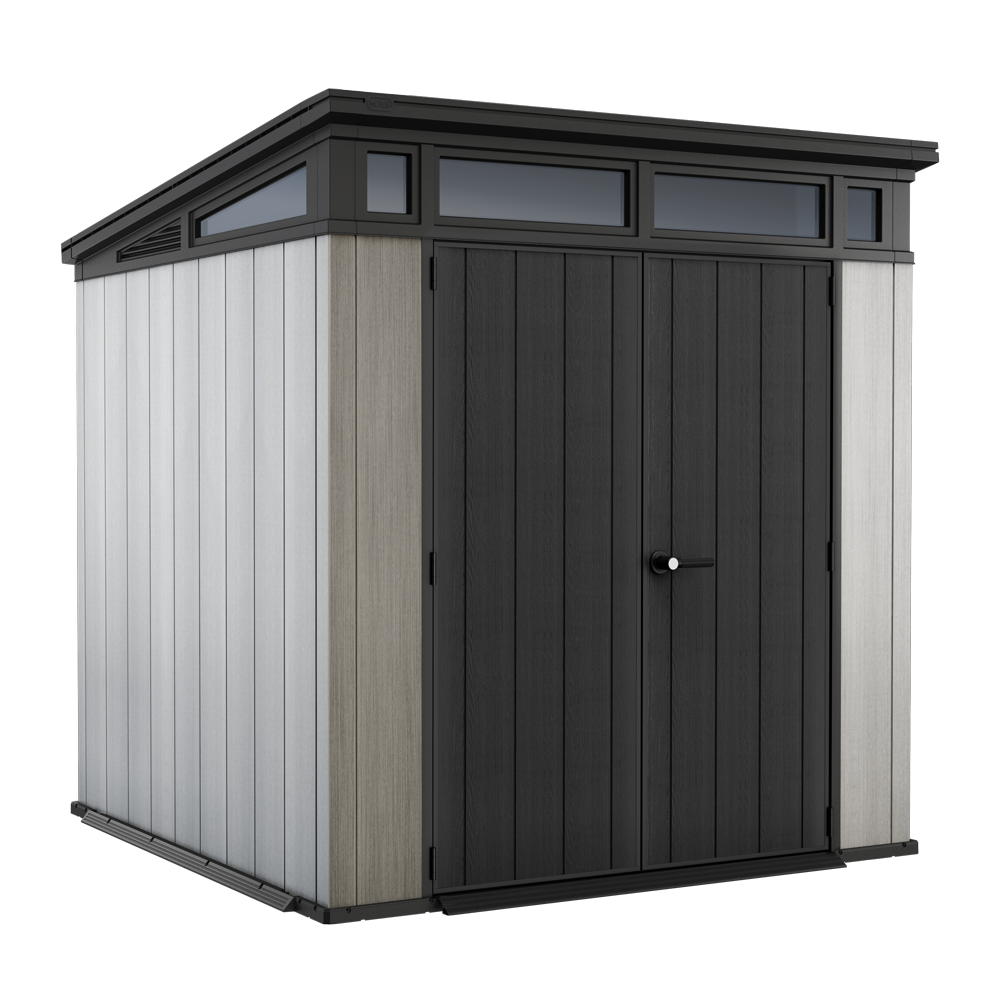 keter artisan gris abri de jardin avec porte double battant 214x218x226 cm keter artisan gris abri de jardin avec porte double battant 214x218x226 cm