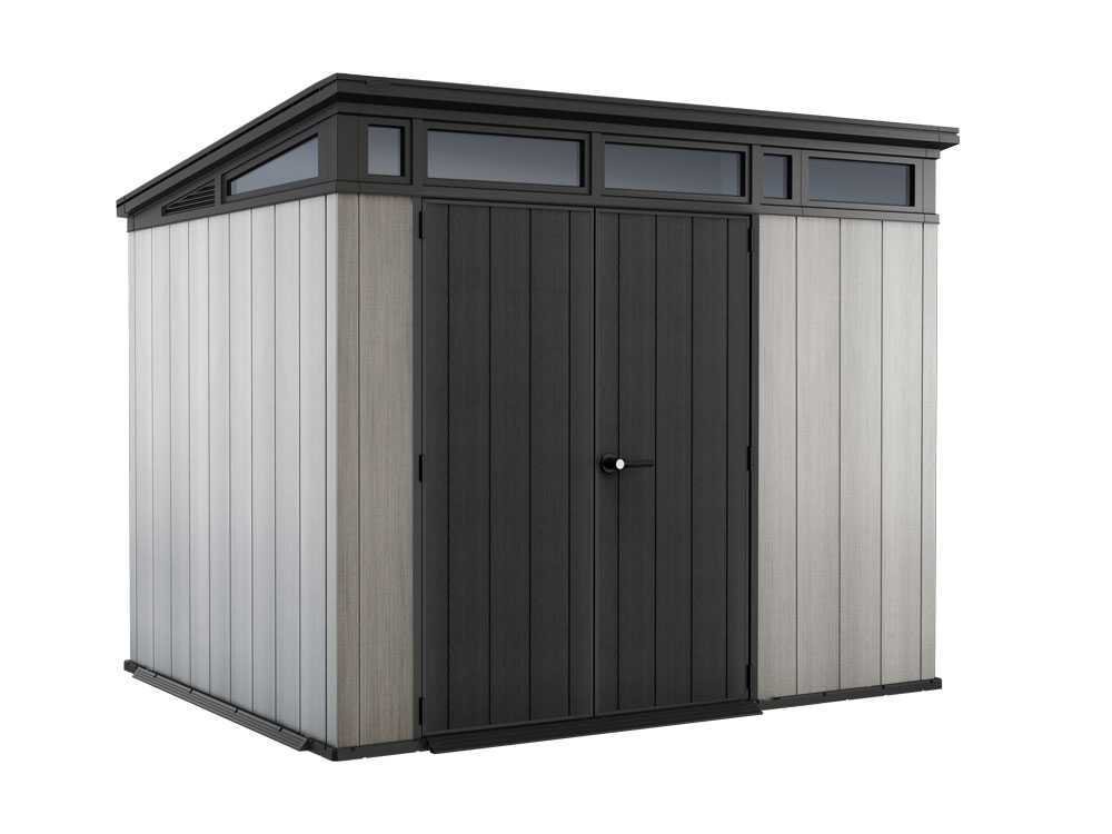 keter artisan gris abri de jardin avec porte double battant 277x218x226 cm keter artisan gris abri de jardin avec porte double battant 277x218x226 cm