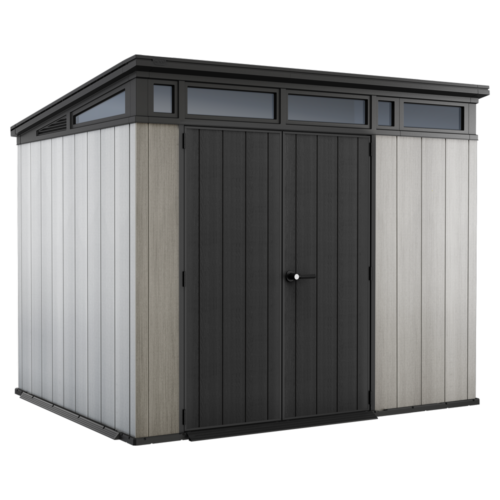 keter artisan gris abri de jardin avec porte double battant 277x218x226 cm keter artisan gris abri de jardin avec porte double battant 277x218x226 cm