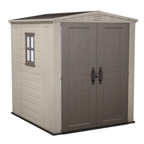 keter factor beige abri de jardin avec fenêtre latérale 178x195.5x208 cm keter factor beige abri de jardin avec fenêtre latérale 178x195.5x208 cm