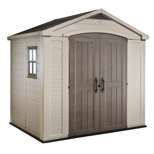 keter factor beige abri de jardin avec fenêtre latérale 256.5x182x243 cm keter factor beige abri de jardin avec fenêtre latérale 256.5x182x243 cm