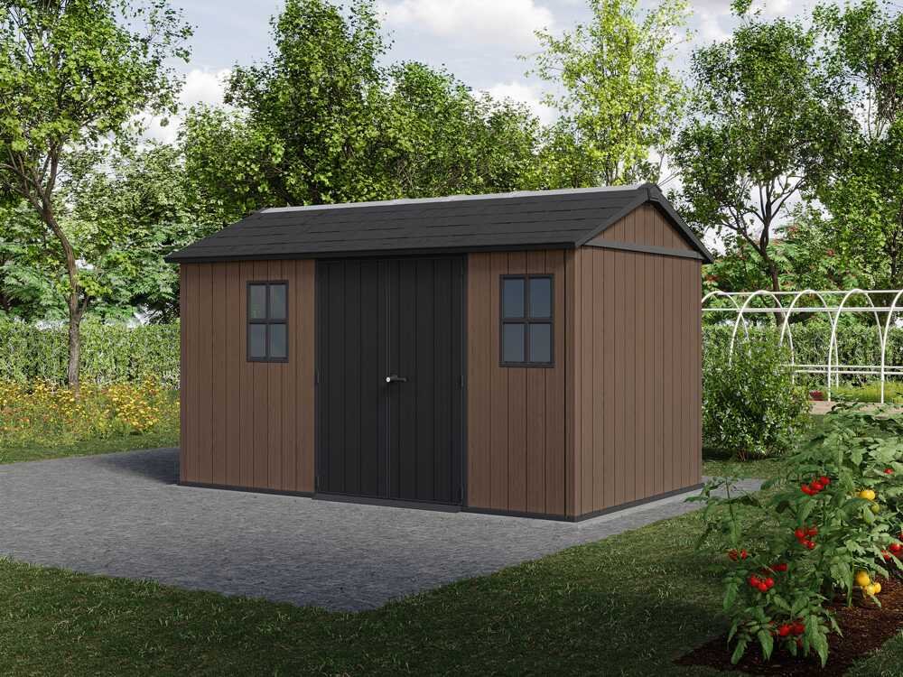 keter newton plus 7513/1375 abri de jardin avec double porte et fenêtres 230 x 413 x 246 cm - Machines territoires keter newton plus 7513/1375 abri de jardin avec double porte et fenêtres 230 x 413 x 246 cm