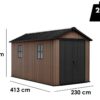 keter newton plus 7513/1375 abri de jardin avec double porte et fenêtres 230 x 413 x 246 cm - Machines territoires keter newton plus 7513/1375 abri de jardin avec double porte et fenêtres 230 x 413 x 246 cm