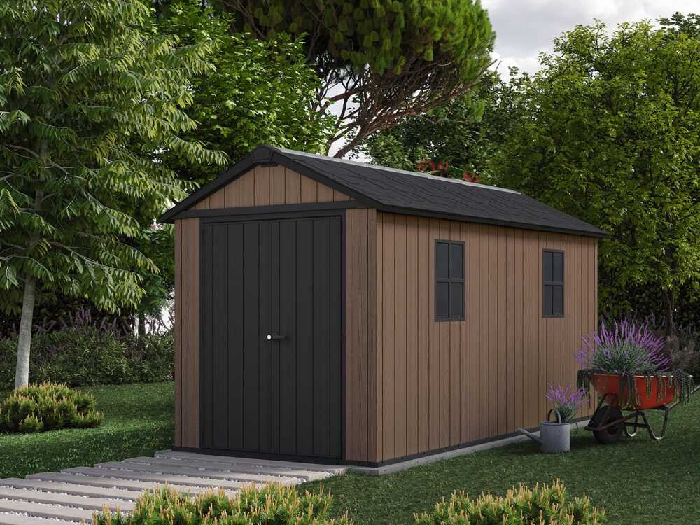 keter newton plus 7513/1375 abri de jardin avec double porte et fenêtres 230 x 413 x 246 cm - Machines territoires keter newton plus 7513/1375 abri de jardin avec double porte et fenêtres 230 x 413 x 246 cm
