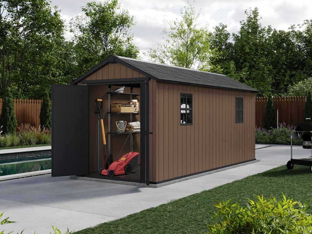 keter newton plus 7515/1575 abri de jardin avec porte à double battant et fenêtres 230 x 476 x 246 cm - Machines territoires keter newton plus 7515/1575 abri de jardin avec porte à double battant et fenêtres 230 x 476 x 246 cm