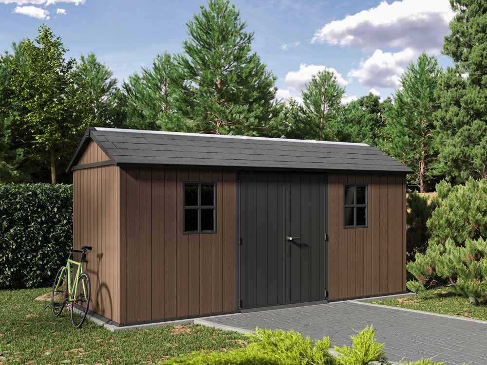 keter newton plus 7515/1575 abri de jardin avec porte à double battant et fenêtres 230 x 476 x 246 cm - Machines territoires keter newton plus 7515/1575 abri de jardin avec porte à double battant et fenêtres 230 x 476 x 246 cm