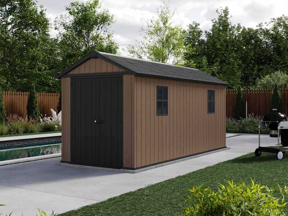 keter newton plus 7515/1575 abri de jardin avec porte à double battant et fenêtres 230 x 476 x 246 cm - Machines territoires keter newton plus 7515/1575 abri de jardin avec porte à double battant et fenêtres 230 x 476 x 246 cm