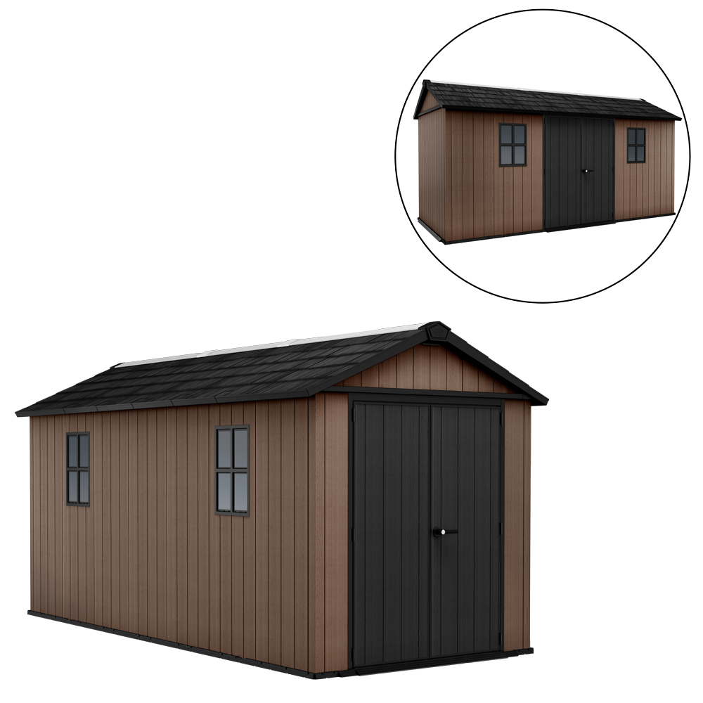 keter newton plus 7515/1575 abri de jardin avec porte à double battant et fenêtres 230 x 476 x 246 cm keter newton plus 7515/1575 abri de jardin avec porte à double battant et fenêtres 230 x 476 x 246 cm