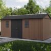 keter newton plus 7517/1775 abri de jardin avec porte à double battant et fenêtres 230 x 539 x 246 cm