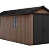 keter newton plus 7517/1775 abri de jardin avec porte à double battant et fenêtres 230 x 539 x 246 cm