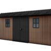 keter newton plus 7517/1775 abri de jardin avec porte à double battant et fenêtres 230 x 539 x 246 cm