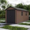 keter newton plus 7517/1775 abri de jardin avec porte à double battant et fenêtres 230 x 539 x 246 cm