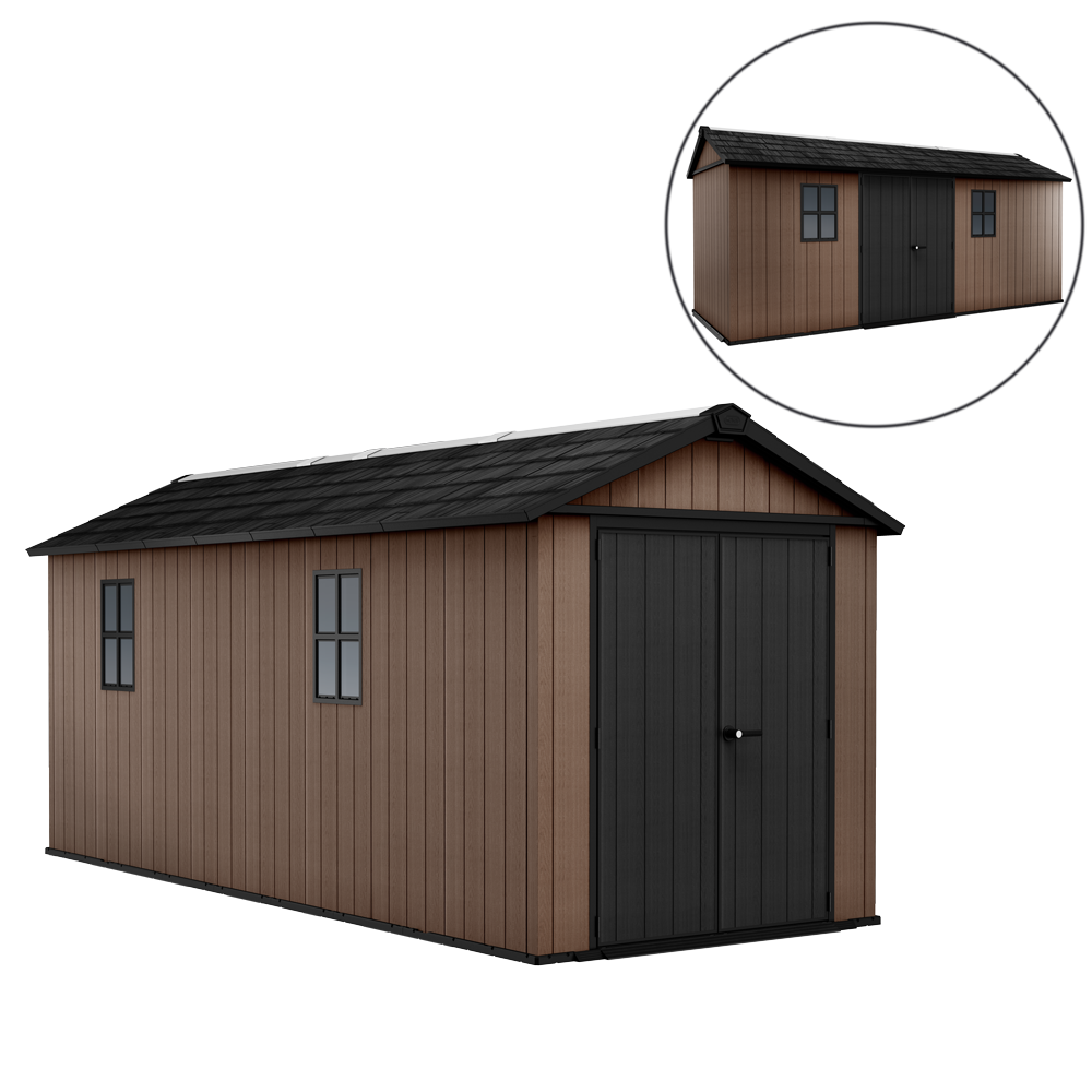 keter newton plus 7517/1775 abri de jardin avec porte à double battant et fenêtres 230 x 539 x 246 cm keter newton plus 7517/1775 abri de jardin avec porte à double battant et fenêtres 230 x 539 x 246 cm
