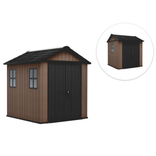 keter newton plus 757/775 abri de jardin avec fenêtres 230 x 223