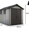 keter oakland 7511 abri de jardin avec porte à double battant et fenêtres 230x350x242 cm - Machines territoires keter oakland 7511 abri de jardin avec porte à double battant et fenêtres 230x350x242 cm