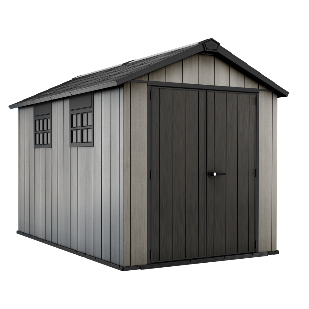 keter oakland 7511 abri de jardin avec porte à double battant et fenêtres 230x350x242 cm keter oakland 7511 abri de jardin avec porte à double battant et fenêtres 230x350x242 cm