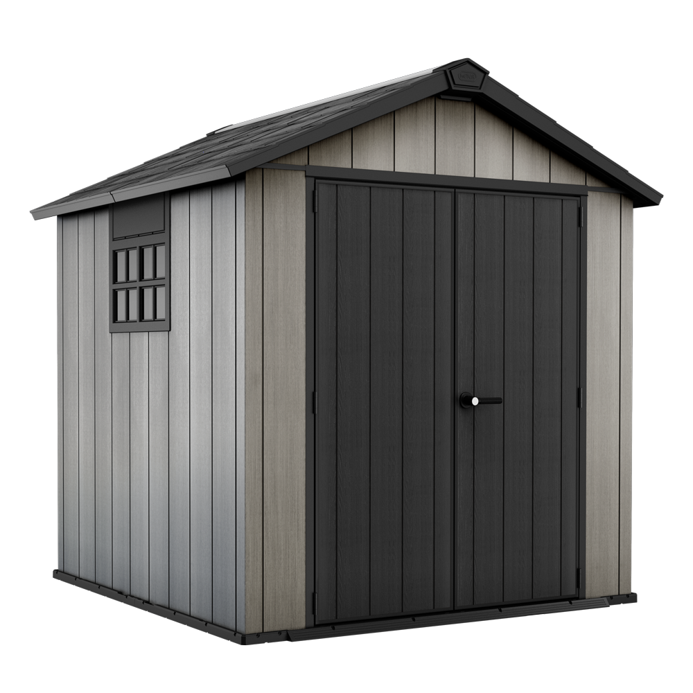 keter oakland 757 abri de jardin avec porte à double battant et fenêtre 229x223.5x242 cm keter oakland 757 abri de jardin avec porte à double battant et fenêtre 229x223.5x242 cm